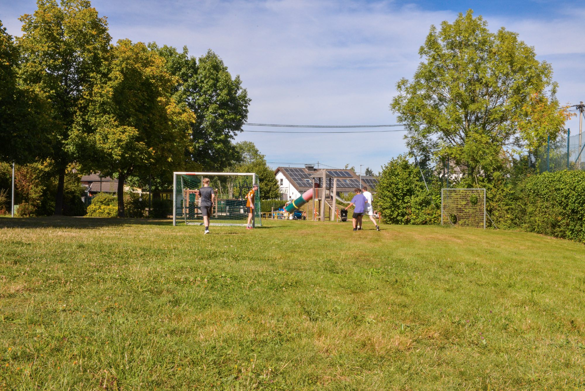 Fußballfeld mit Toren